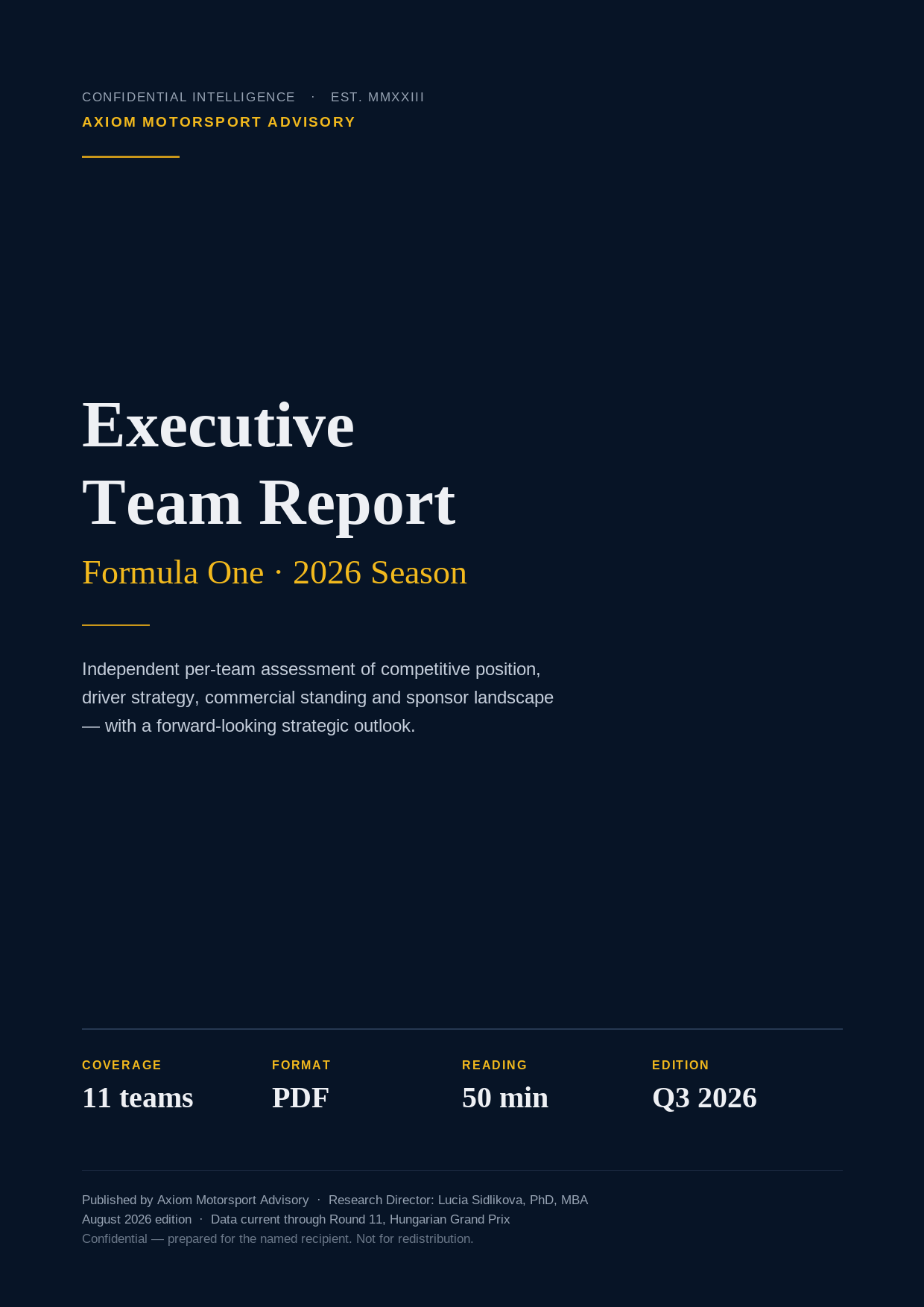Executive Team Report — cover