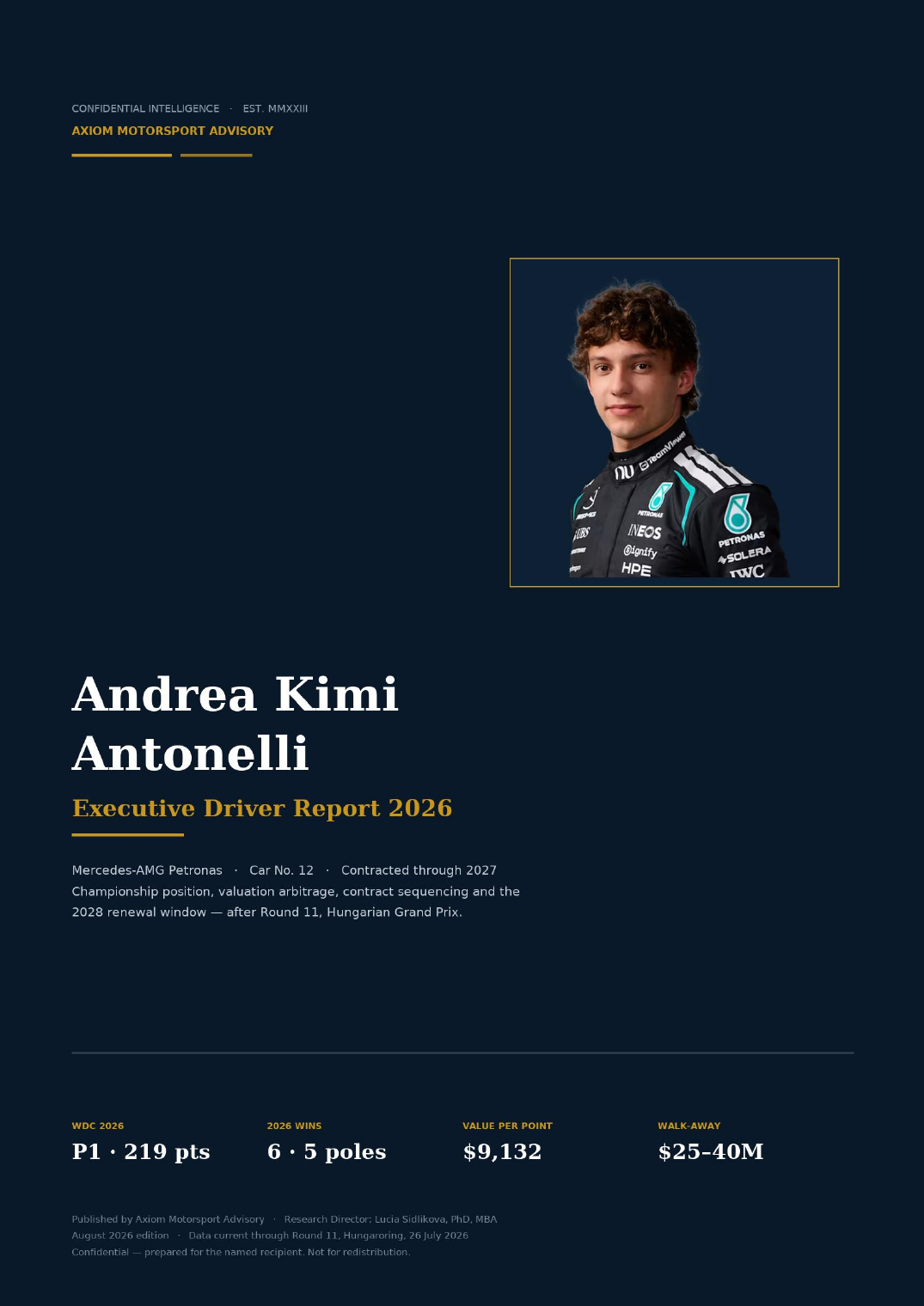 Andrea Kimi Antonelli — Executive Driver Report 2026 — cover