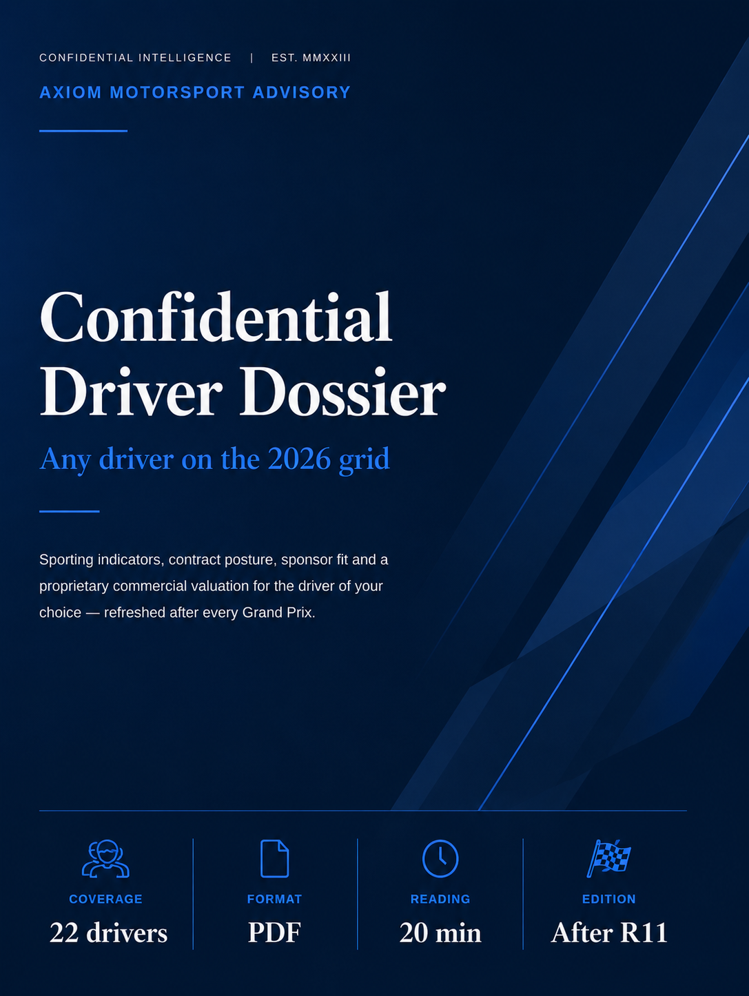 Confidential Driver Dossier 2026 — cover